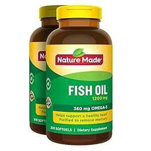 2 x 200Pk Nature Made Fish Oil 1200 mg Softgels Omega 3