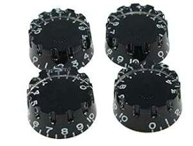 Dopro Set of 4 Black Knurled Metric LP Guitar Speed Dial Knobs Control Knobs for Epi Les Paul/Import Guitar Bass w/Coarse 5.8mm Split Pots