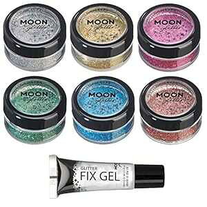 Moon Glitter ̃zOtBbN Ob^[ VFCJ[ ? ÁA܁AAOp 100% ϕiOb^[ ? 0.17 IX ? 6 FZbg Holographic Glitter Shakers by Moon Glitter 100% Cosmetic Glitter for Face, Body, Nail
