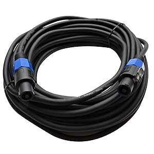 Seismic Audio - TW12S50 - 50 �t�B�[�g �X�s�R�� - �X�s�R�� PA/DJ �X�s�[�J�[ �P�[�u�� - 2 ���� - 12 �Q�[�W Seismic Audio - TW12S50 - 50 Foot Speakon to Speakon PA/DJ Speaker Cable - 2 Conductor - 12 Guage