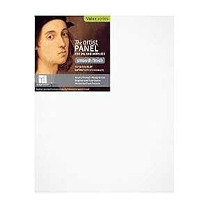 Ampersand Art Supply Value Wood Art ting Panel Primed Smooth by Ampersand 1/8" Flat Profile 11"x14"