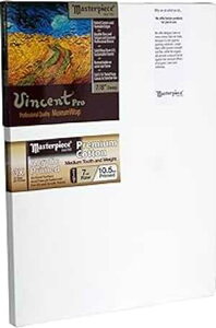 Masterpiece Artist Canvas 41079 Vincent PRO 7/8" Deep, 8" x 13", Cotton 10.5oz - 3X - Monterey Most Popular , White