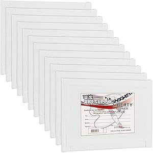 U.S. Art Supply US Art Supply 8 X 10 inch Professional Artist Quality Acid Free Canvas Panel Boards for ting Value Pack of 12 (1 Full Case of 12 Single Canvas Board Panels)