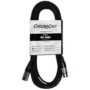 ChromaCast Pro V[Y 20 tB[g XLR - XLR }CN P[uAubN ChromaCast Pro Series 20 Foot XLR to XLR Microphone Cable, Black