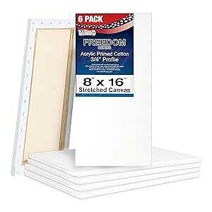 US Art Supply 8 x 16 C` Xgb` LoX 12 IX h 6 pbN - vtFbVi zCg uN 3/4 C` vt@C wr[EFCg WFb\ AVbht[ oNp