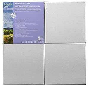 A[eBXg̃tgobNzb`LX߃fRLoXpbNA6C` x 6C` Artist's Loft Back Stapled Deco Canvas Pack, 6" x 6"