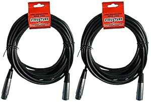 Strukture XLR }CNP[u 2 pbNA20 tB[gAXLR IX - XLR X Structure Strukture 2 Pack XLR Microphone Cable, 20 Feet, XLR Male to XLR Female