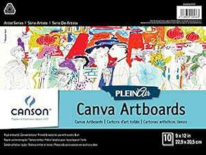 CANSON Plein Air Canva WbhA[gyCg܂̓XeBbNAICуANA9 x 12 C`A{[h 10 ZbgA9 C` x 12 C`A0 CANSON Plein Air Canva Rigid Art ts or Sticks, Oil and Acrylic