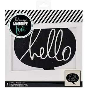 American Crafts Heidi Swapp Marquee Love Fiberoptic Canvas-Hello 9 x 1-inch, 3.17 x 24.13 x 24.13 cm, Multicoloured