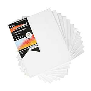 CONDA 8 x 10C` LoXpl 12pbN A[eBXgi _LoX{[h CONDA 8 x 10 inch Canvas Panels Pack of 12 Artist Quality Acid Free Canvas Board