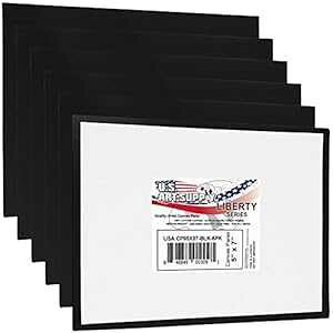 US Art Supply 5 X 7C` ubN vA[eBXgi _LoXpl 6pbN (VOLoXpl6̃tP[X1) US Art Supply 5 X 7 inch Black Professional Artist Quality Acid Free Canv