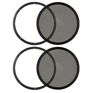 Goldwood Sound, Inc. Monitor Subwoofer Part, Heavy Duty Steel Mesh Snap On Woofer Grills for 12" Speakers 2 Grill Pack (SG-M12-2)