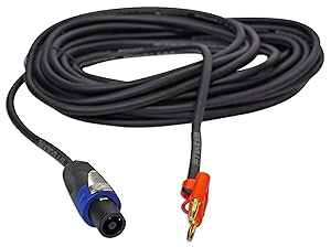 Rockville RSB17 35 �t�B�[�g �X�s�R�� - �o�i�i �X�s�[�J�[ �P�[�u���A16 �Q�[�W�A100% ��! Rockville RSB17 35 Foot Speakon to Banana Speaker Cable, 16 Gauge, 100% Copper!