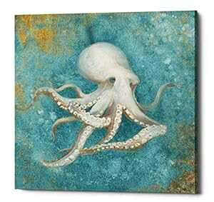 Epic Graffiti Treasures from The Sea V by Anhui Nia Gisele LoXEH[A[gA18C` x 18C`Au[ Epic Graffiti Treasures from The Sea V by Anhui Nia Gisele Canvas Wall Art, 18" X 18", Blue
