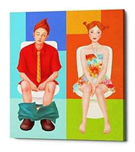 TCE^~ɂGsbNEOtBeBE{[CE~[cEK[ W[ LoXEH[A[gA20C` x 24C`AubN Epic Graffiti Boy Meets Girl by Sai Tamiya Gisele Canvas Wall Art, 20