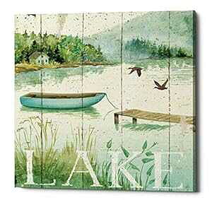 Epic Graffiti Lakeside II LoX EH[ A[gAu[ Epic Graffiti Lakeside II Canvas Wall Art, Blue