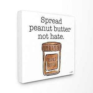 Stupell Industries �X�v���b�h �s�[�i�b�c �o�^�[ �m�b�g �w�C�g �C���X�g �L�����o�X �E�H�[���A�[�g�A17 x 17�A�}���`�J���[ Stupell Industries Spread Peanut Butter Not Hate Illustration Canvas Wall Art, 17 x 17, Multi