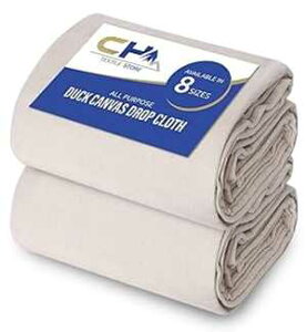 Corporate Hills Canvas ters Drop Cloth (Size 6 x 9 Feet - Pack of 2) - Pure Cotton t Drop Cloth for ting, Curtains, Furniture & Floor Protection - All Purpose Thick Canvas tarp with Double Stitched Edges