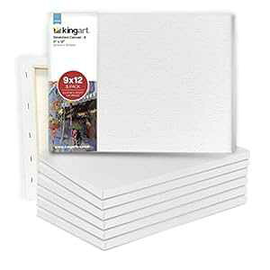 KINGART 9 x 12A8 pbNXgb`LoXAzCg 8 s[X KINGART 9 x 12, 8-Pack Stretched Canvas, White 8 Piece