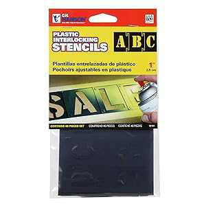 CH Hanson 10191 1" - 46 pc. Plastic Interlocking Stencil