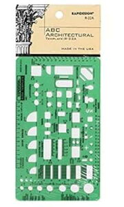 Rapidesign 1/8 Inch ABC Architect Drawing Template, 1 Each (R22A)