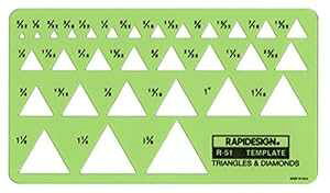 Rapidesign Op`ƃ_Ch̃ev[gAe 1 (R51) Rapidesign Triangles and Diamonds Template, 1 Each (R51)