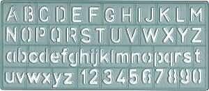 Darice acme 3/8" /10mm Lettering Guide KT-10-001, Clear