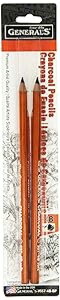GENERAL'S General Pencil 557-4B-BP Generals Charcoal Pencil 4B 2 Each, 2 Count (Pack of 1), Black