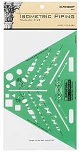 Rapidesign Isometric Piping Template, 1 Each (R43)