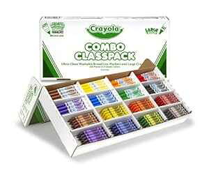 N 256JbgB傫TCỸNƃEgN[Ȑ􂦂}[J[ (52-3348) Crayola 256ct. Large Size Crayons & Ultraclean Washable Markers (52-3348)