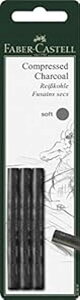 t@[o[JXe FC129997 sbgkYXeBbN (3 pbN) Faber Castell Faber-Castel FC129997 Pitt Compressed Charcoal Sticks (3 Pack)