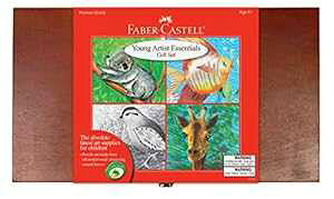 t@[o[JXe O A[eBXg GbZV MtgZbg - qp 64 s[X v~AiA[gZbg Faber-Castell Young Artist Essentials Gift Set - 64-Piece Premium Quality Art Set for Kids