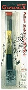 ʓIȉMiMXPb`YXeBbN 5 /pbN General Pencil Willow Sketching Charcoal Sticks 5/Pkg