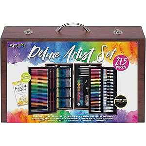 Art 101 USA Art 101 Deluxe Art Set, Assorted Colors, 215 Pieces (53215)