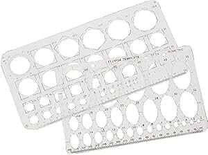 ~Ƒȉ~̃ev[g Zbg EURO TOOL Circle and Oval Template Set