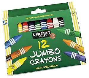 Sargent Art 55-0912 12 JEg [W NAyKu Sargent Art 55-0912 12-Count Large Crayon, Peggable