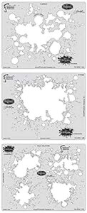 Artool Freehand Airbrush Templates, Splatter Template Set
