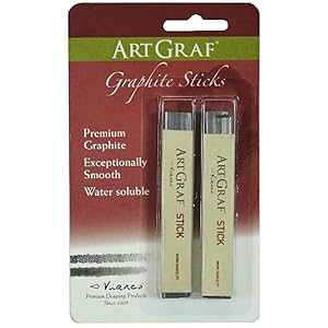 Art Graf Water-soluble Graphite, Grey 2 Sticks Per Card