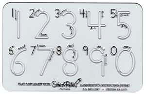 School-Rite ԍev[gAvX`bNML⏕ԍXeV ZbgA{ԍZbg School-Rite Number Templates, Plastic Writing Aide Number Stencil Set, Basic Number Set