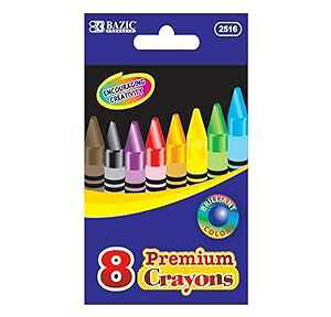 BAZIC 8Fv~AiN BAZIC Products BAZIC 8 Color Premium Quality Crayon