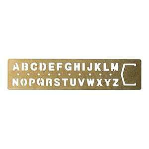TRAVELER'S Midori Way Brass Template Alphabet (42169006)