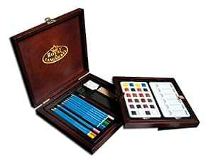 Royal & Langnickel RSET-WPEN1600 Premier Watercolor Pencil Drawing Art Set, 42-Piece