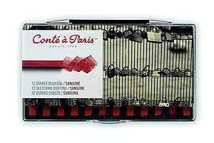 Conte a Paris 12 JEg XPb` N ZbgATM[k Conte a Paris Cont Paris 12 Count Sketching Crayons Set, Sanguine