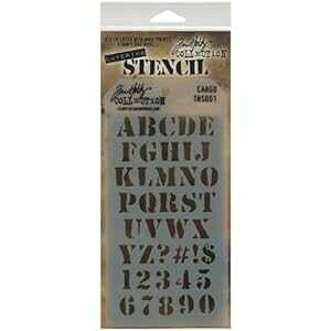 Stampers Anonymous eB zc C[h XeVA4.125 x 8.5 C`AJ[S Stampers Anonymous Tim Holtz Layered Stencil, 4.125 by 8.5-Inch, Cargo