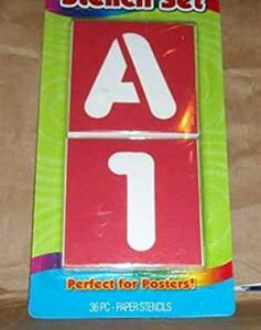 A[gXLI- XeVZbg - 36 ̃y[p[XeV - Ɛ ArtSkills! - Stencil Set - 36 Paper Stencils - Letters & Number