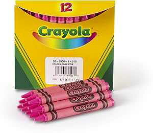 sNACrayola N sNAoN NA12  (5208361010) Pink, Crayola Crayons in Pink, Bulk Crayons, 12 Count (5208361010)