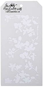 Stampers Anonymous Tim Holtz ���C���[�h �u���b�T�� �X�e���V���A4.125�C���` x 8.5�C���` Stampers Anonymous Tim Holtz Layered Blossom Stencil, 4.125" x 8.5"