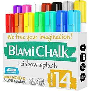 Blami Arts `[N }[J[ƍx pbN - \ȉt̃CN y 14 { - Ő̒ǉ̃S[hƃVo[ J[t - o[Vu `bvƏX|W Blami Arts Chalk Marke