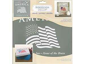 DecoArt Americana XeV AJ gr[g DecoArt Americana Decor Stencil American Tribute