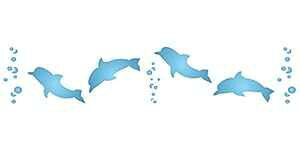 ~jCJ - 6.5 x 1.25C` - ėp\ȊCACAC݁A[tXeVAGp - AvWFNgAǁAAt@ubNAƋAKXA؍ނȂǂɎgpB Stencils for Walls Mini Dolphins